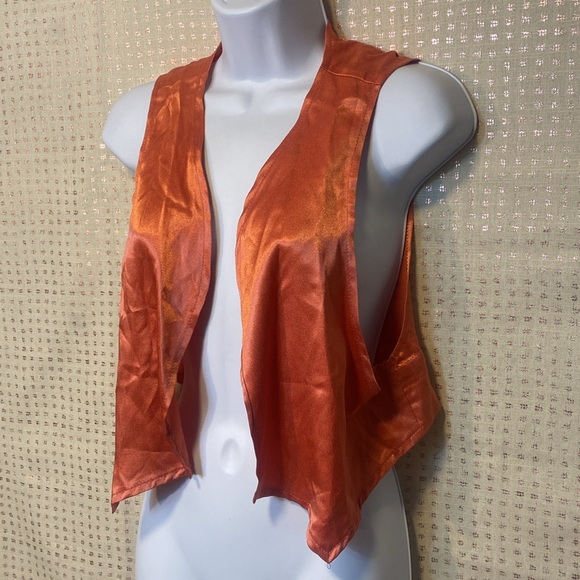 Vintage Silky Coral Open Vest - Picture 6 of 6